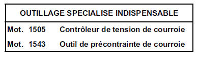 Procédure de tension courroie de distribution