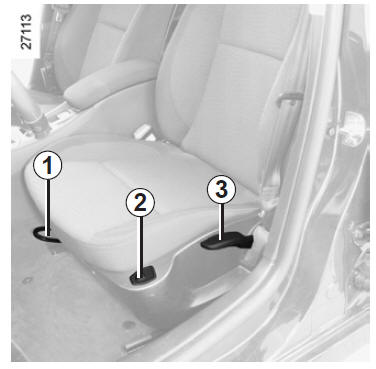 Sièges avant à commandes manuelles