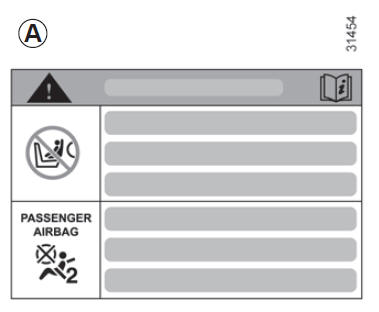 Désactivation de l'airbag passager avant 