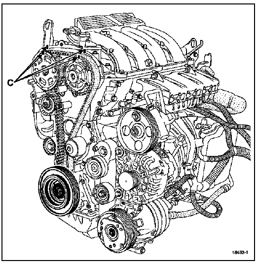 Déposer le Mot. 1496 de calage des arbres à cames
