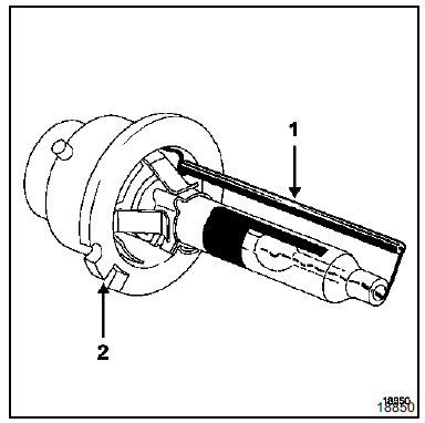 ATTENTION : la lampe ne doit subir aucun choc car le