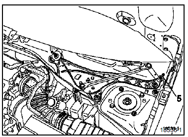 Dégager l'ensemble mécanisme/moteur d'essuie-vitre.