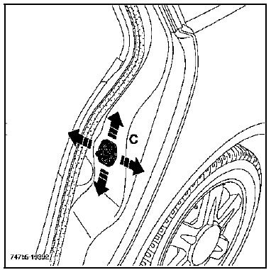 1.Réglage : Porte arrière/Panneau d'aile arrière :
