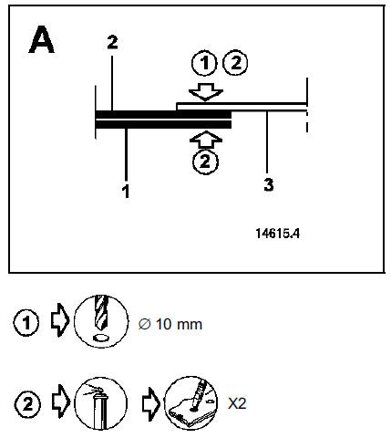 NOTA : les deux bouchonnages seront effectués