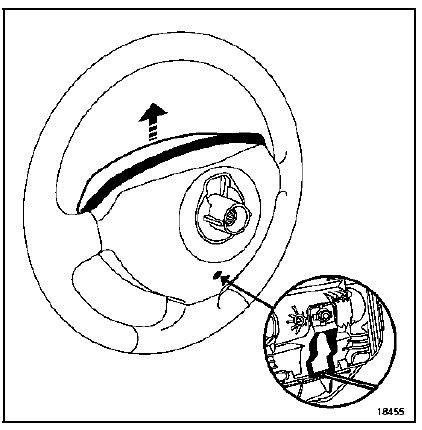 Déclipser le coussin d'airbag volant.
