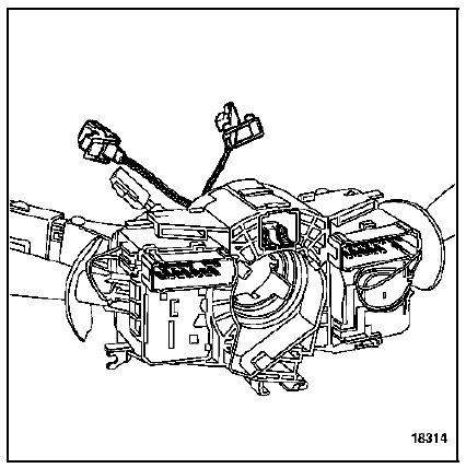 Débrancher les connecteurs (essuie-vitre, commande