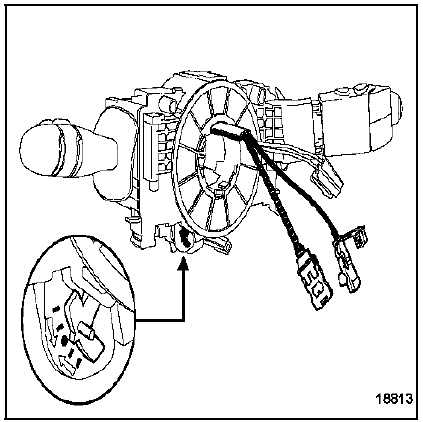 Avant la dépose de l'ensemble contact tournant