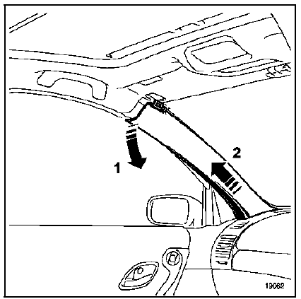 Déposer partiellement les joints d'encadrement de