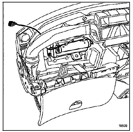 Raccorder le faisceau de l'airbag passager