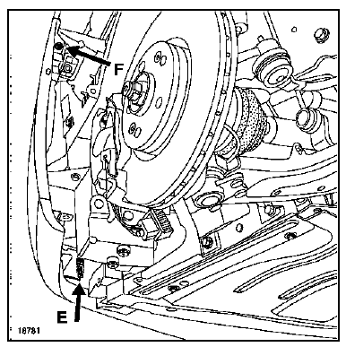 Débrancher les connecteurs (E) d'alimentation des