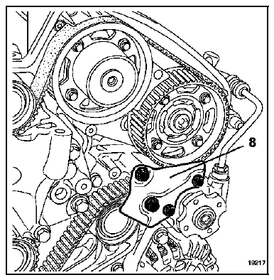Tourner le moteur dans son sens de fonctionnement afin de piger le pignon