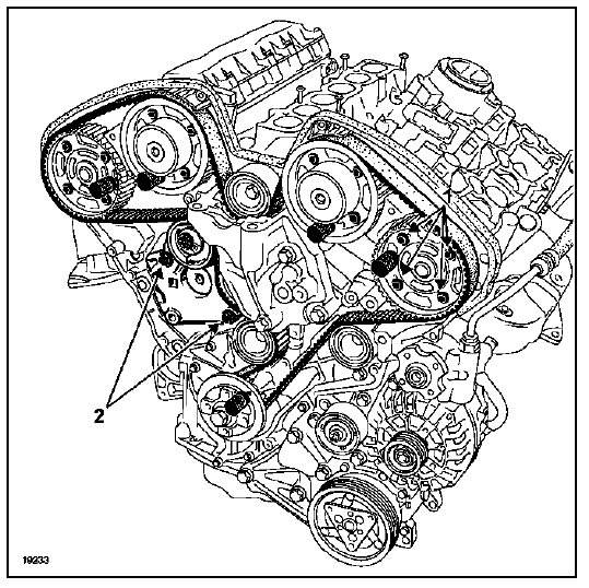 Tourner les pignons d'arbres à cames dans le sens horaire jusqu'à venir en