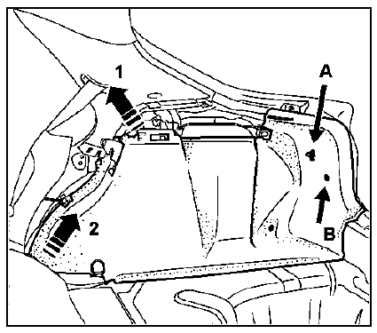 rabattre le dossier de siège arrière.
