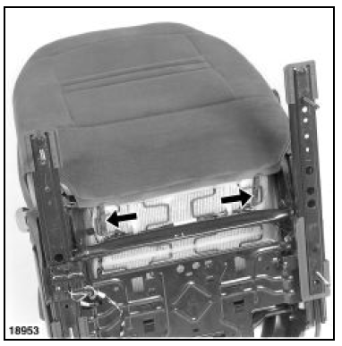 Décrocher les deux élastiques de maintien de coiffe du
