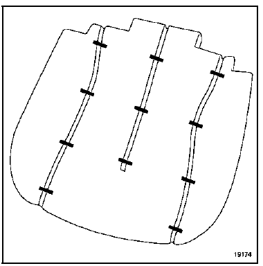 Garnissage de siege arriere