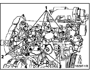 NOTA : il faut impérativement remplacer le tuyau (5) de retour de