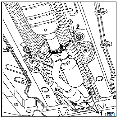 Retirer le collier (2) d'échappement et déposer le