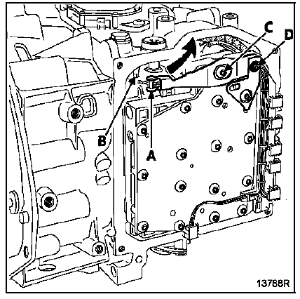 Positionner la lame de billage en plaçant le rouleau (A)