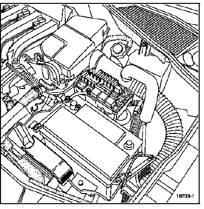 Dégager le calculateur d'injection et son support.