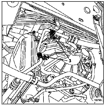 Mettre en place l'outil support moteur Mot. 1453.