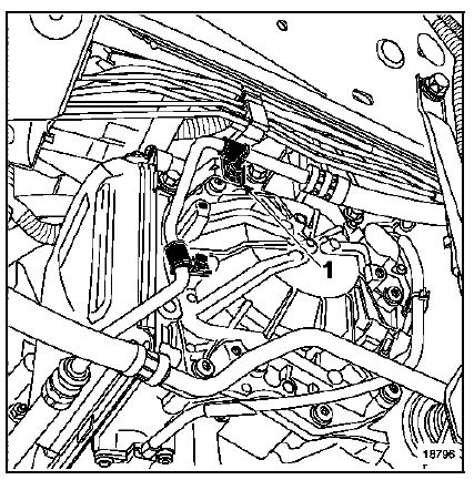 Déconnecter le faisceau (1).