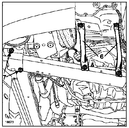 Déposer le berceau (voir chapitre 31).