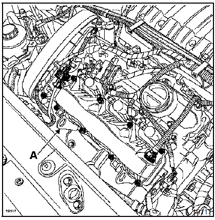 Mettre en place l'outil support moteur Mot. 1453.