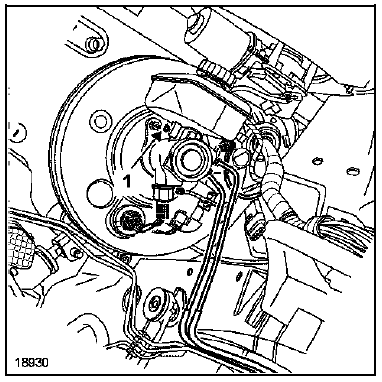 Vidanger le bocal de liquide de frein et déposer celui-ci