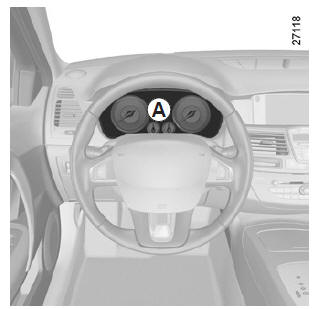 Tableau de bord A : Il s'éclaire à la