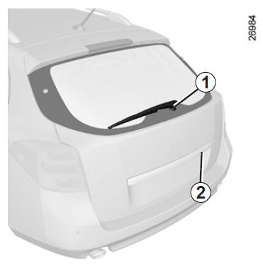 La lunette arrière se verrouille et se