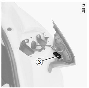 Dévissez le porte-lampes 3 d'un quart