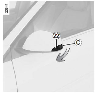 Déclippez le répétiteur 22 (à l'aide un