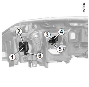Déposez le cache A ou B puis déclippez